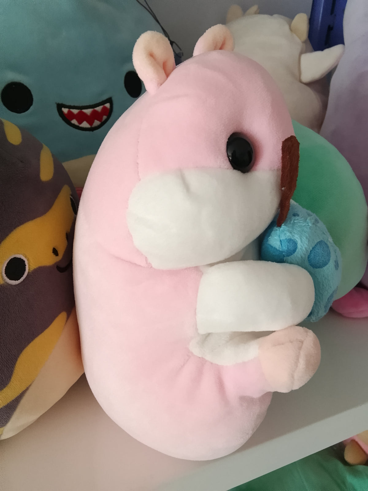 Coroham Coron Sweets hamster doll, likely in the "Ichigo-chan" pink version.