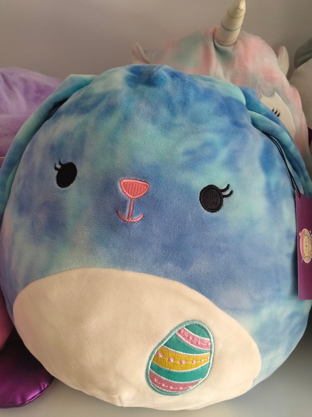 Bobby the Blue Tie-Dye Bunny Squishmallo