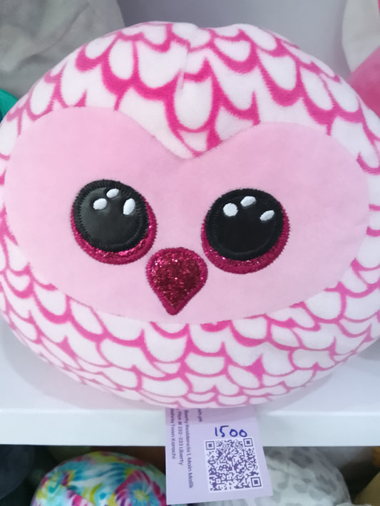 Ty Pinky Owl Squish-A-Boo plush pillow.