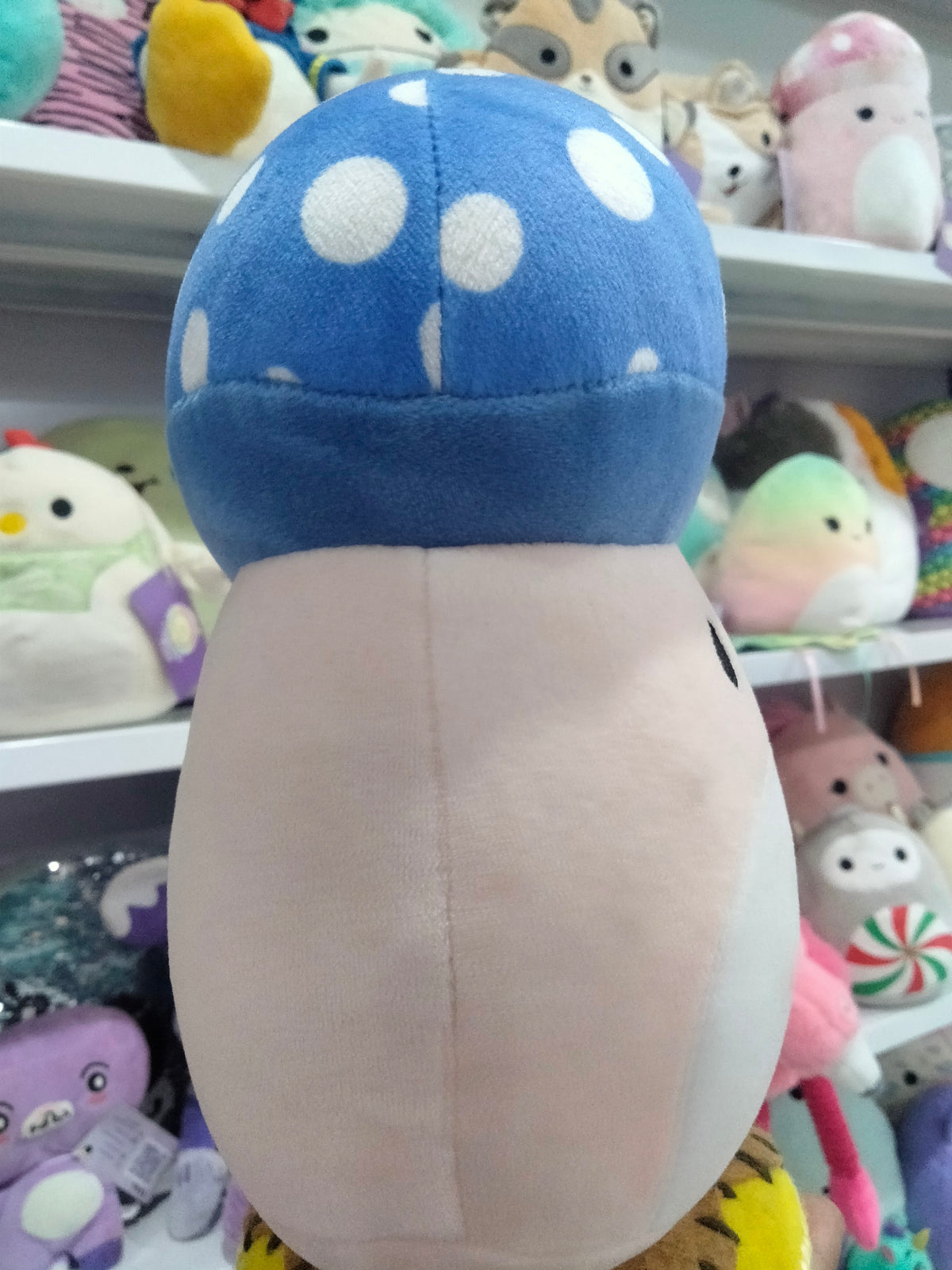 Squishmallows Plush Toy Featuring a Blue Mushroom.