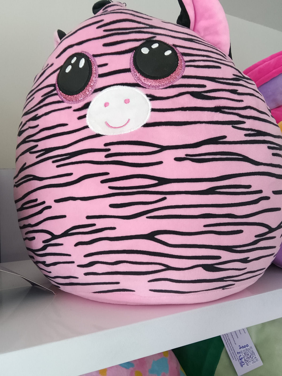 Zoey the Zebra from the Ty Squish-A-Boo collection.