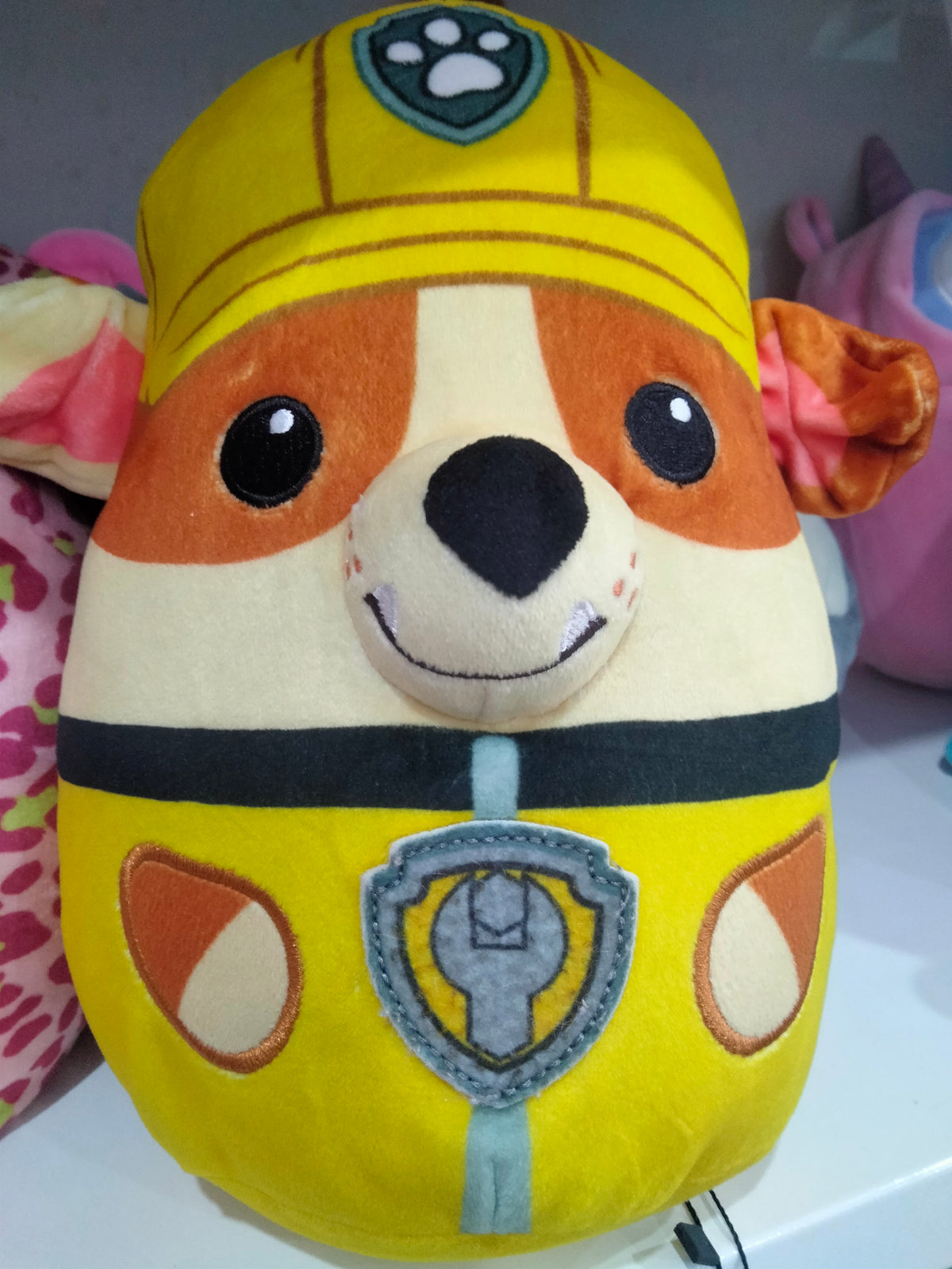 Paw Patrol Rubble Squish Plush by GUND.
