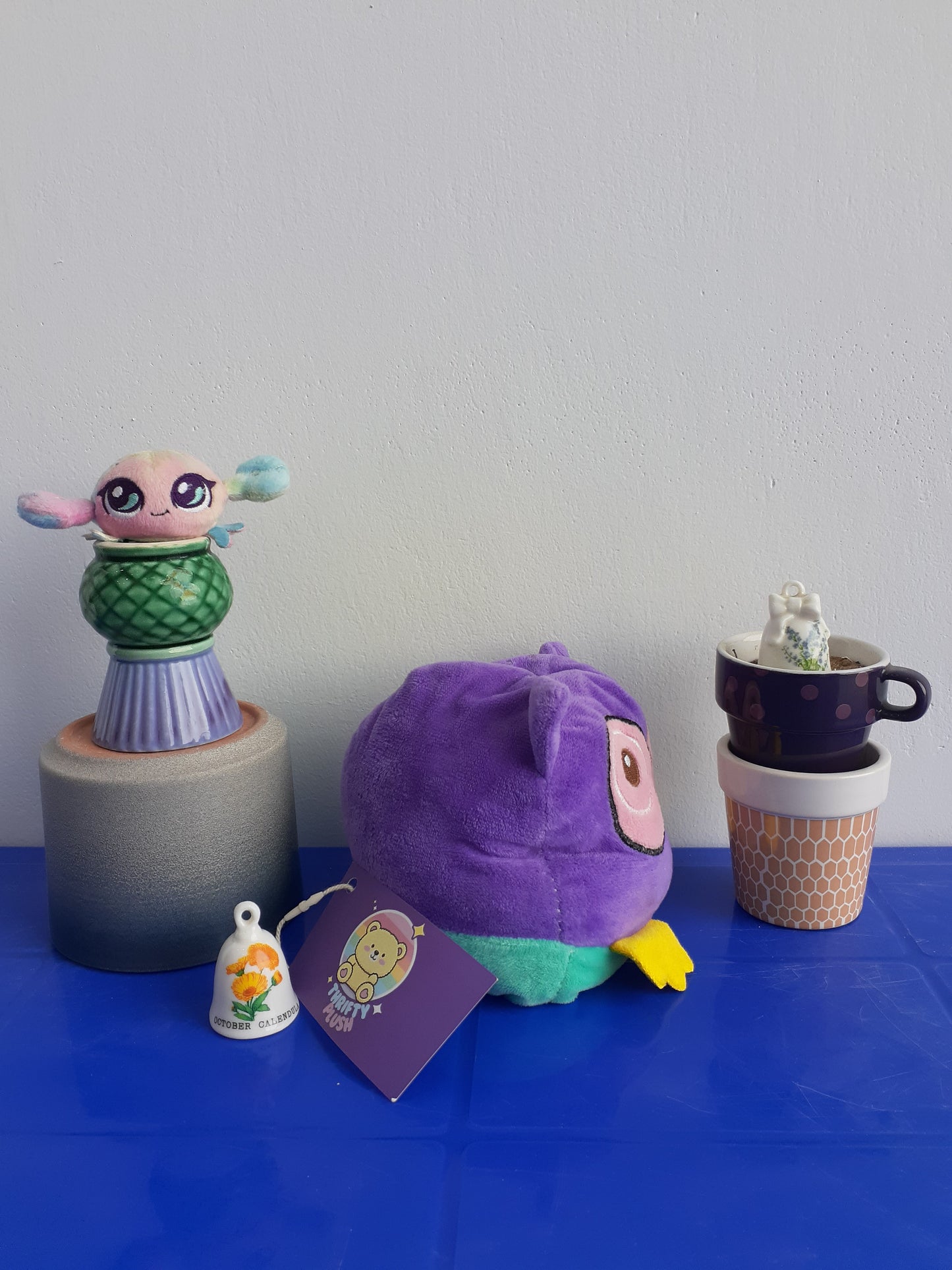 Halley Pelus Renkli Baykus Yastik 40 Cm, Purple Owl Plushies