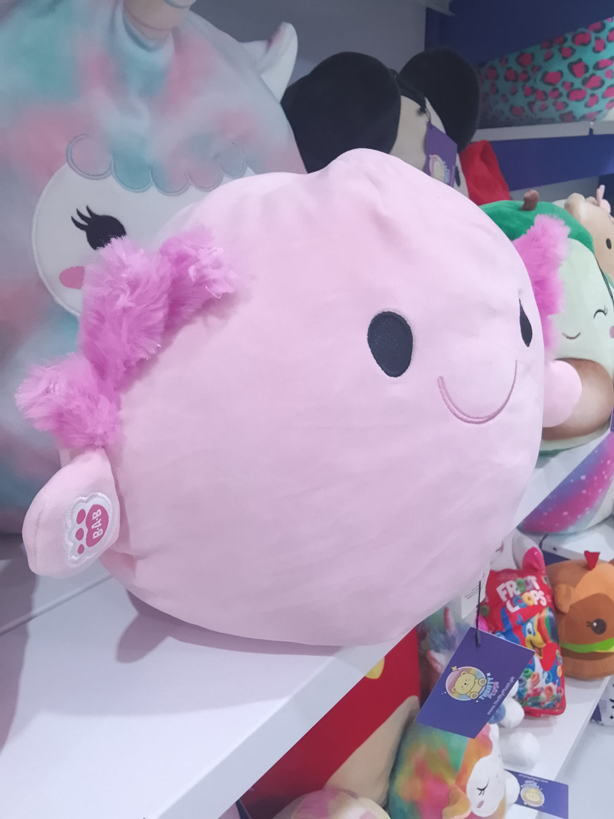 Build-A-Bear Workshop Pink Axolotl Skoosherz plush