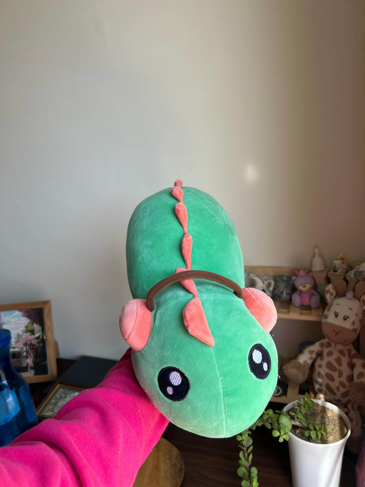 Creative Huge Dinosaur With Headset Plushie