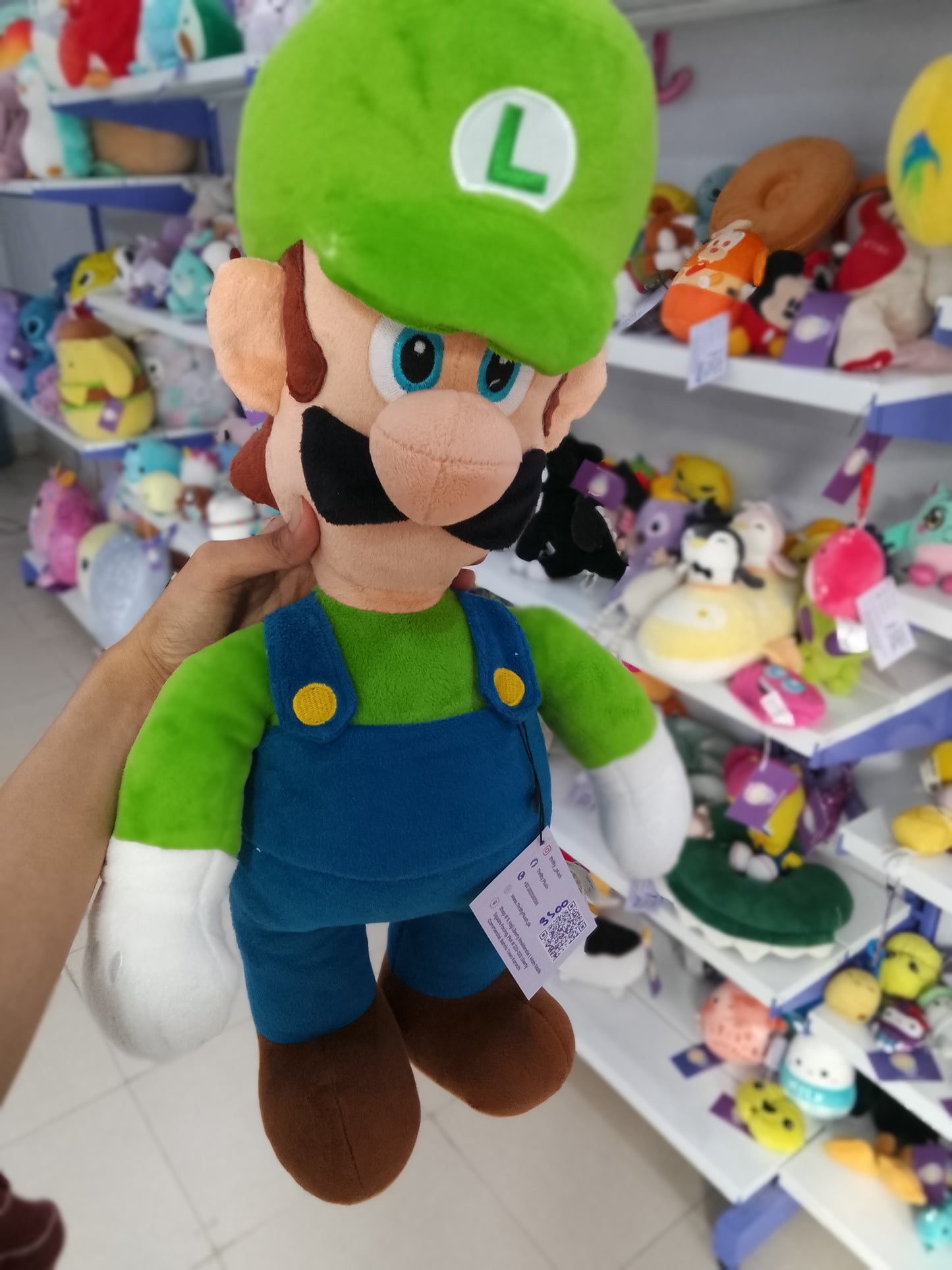 Nintendo Super Mario Luigi plush toy.