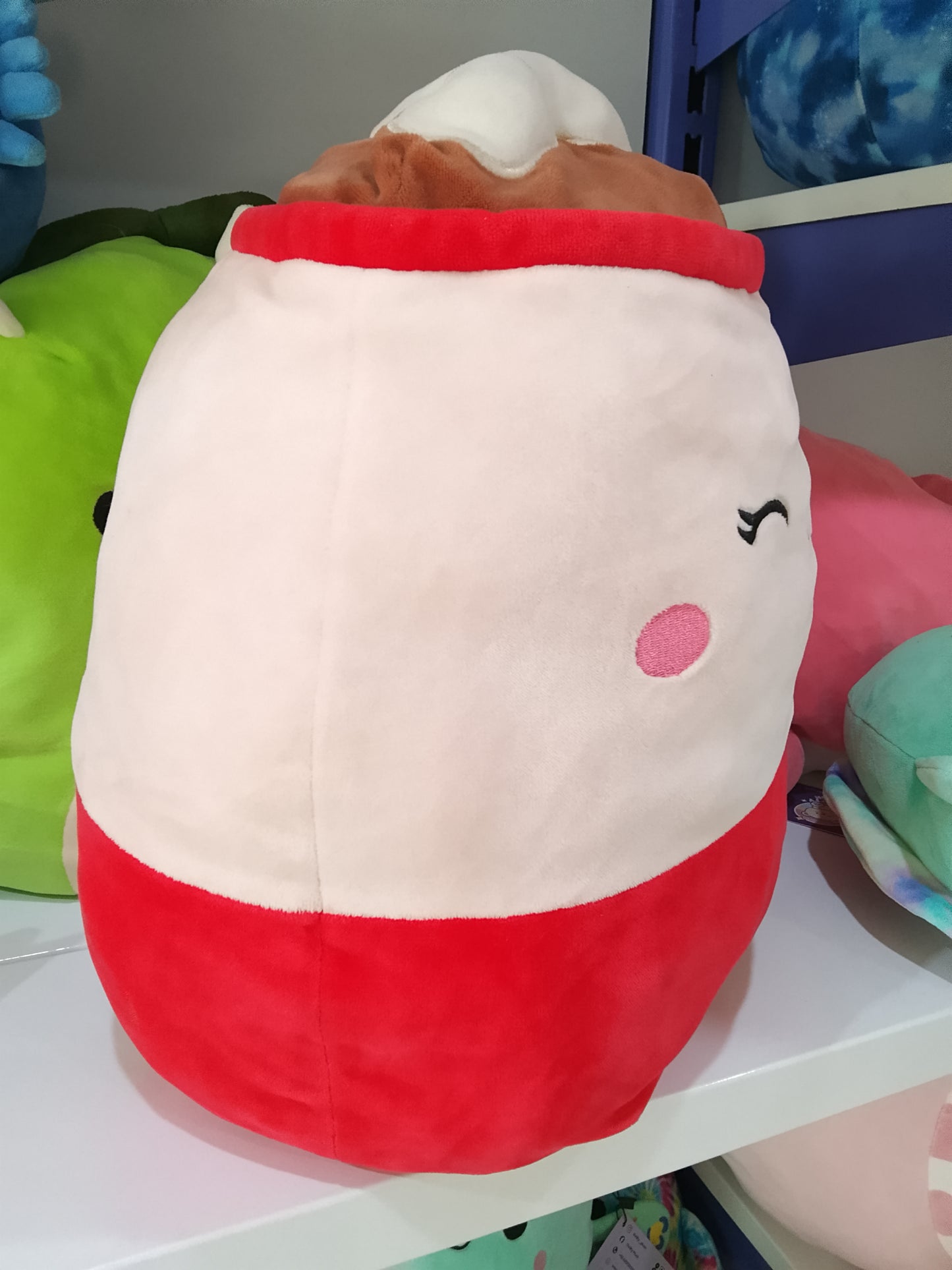 Squishmallows Kellytoy Marshina the Hot Cocoa plush toy.
