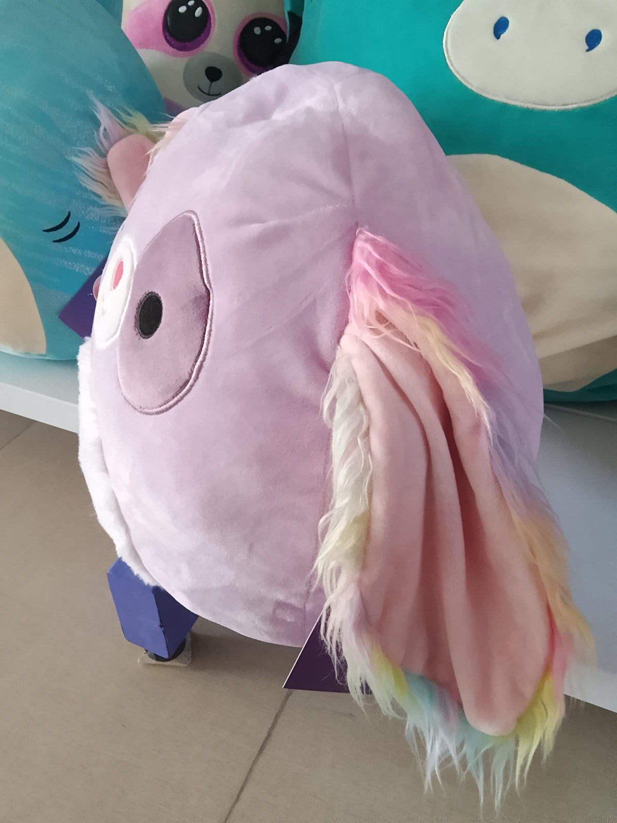 Squishmallows plush toys featuring Barb the Purple Dog