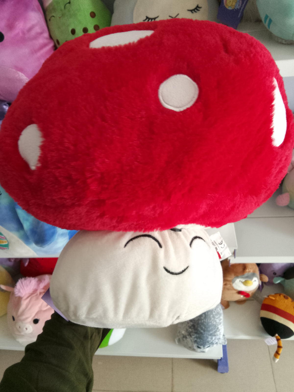 Jellycat Amuseables Mushroom soft toy with a red plush cap.
