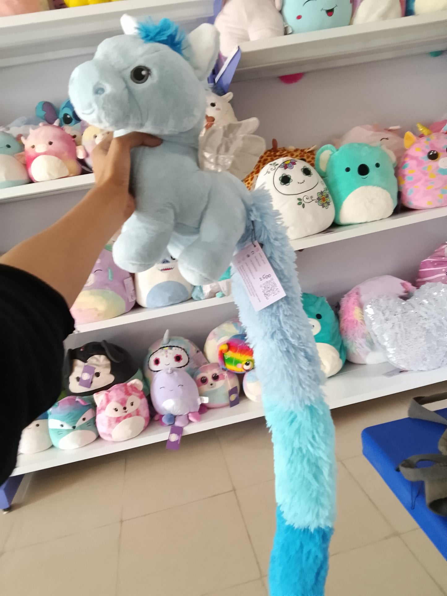 DolliBu Blue Unicorn Plush Toy.