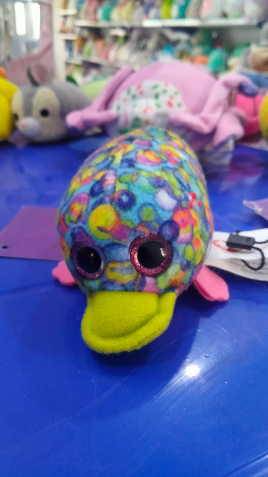 Ty Beanie Boos "Flips" the Rainbow Platypus plush toy.