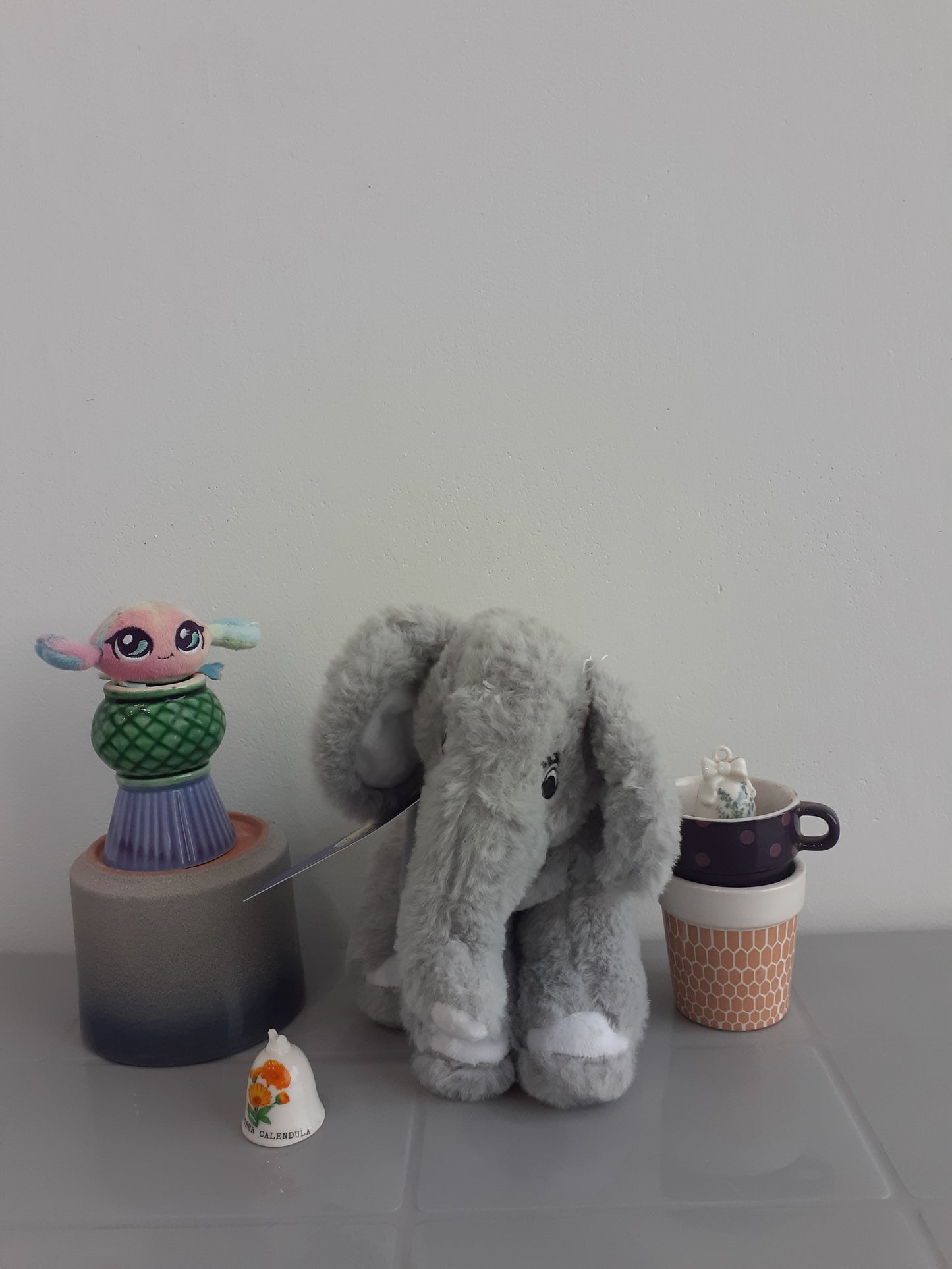 Gray Elephant Plush Toy. 