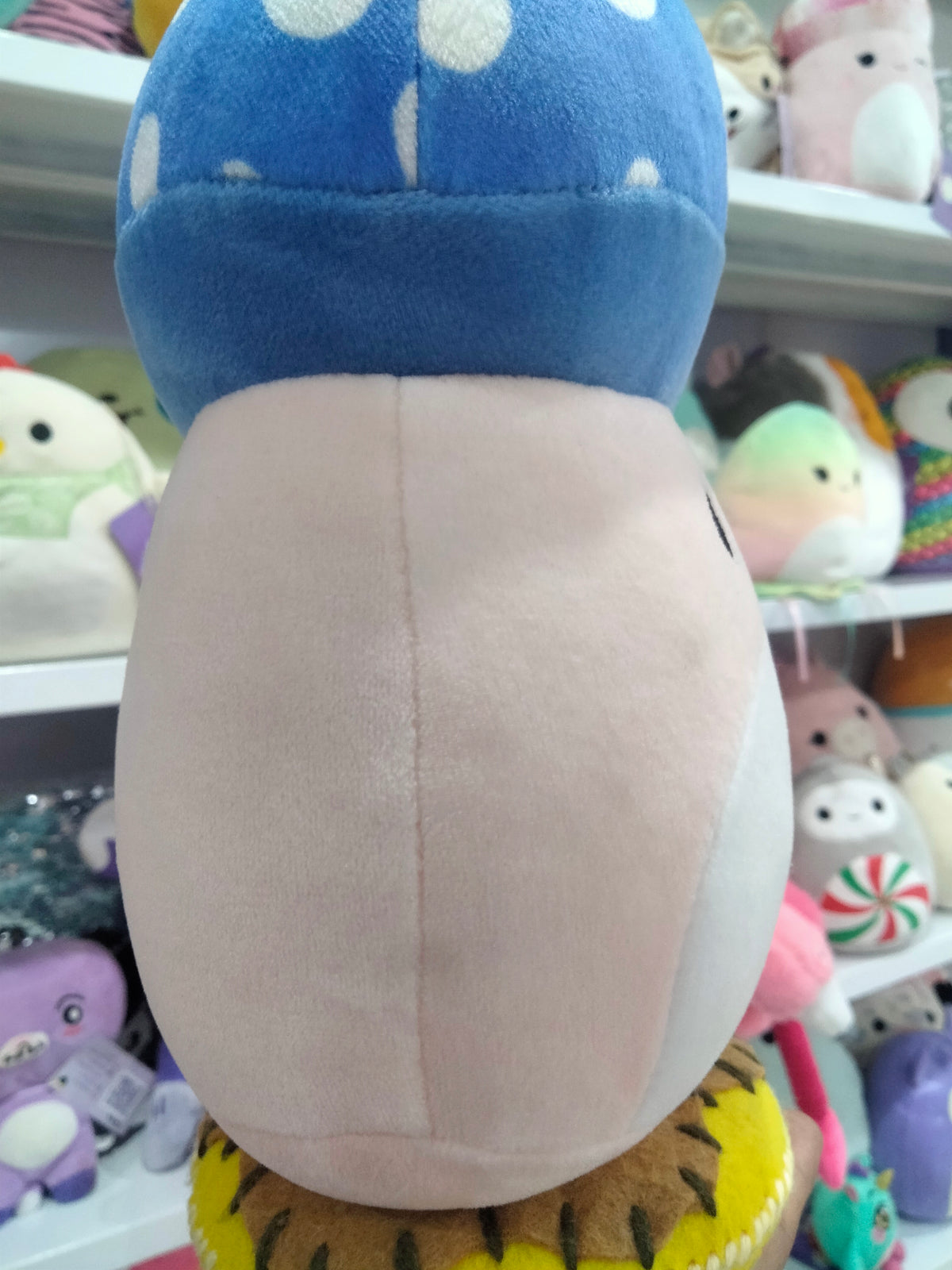 Squishmallows Plush Toy Featuring a Blue Mushroom.