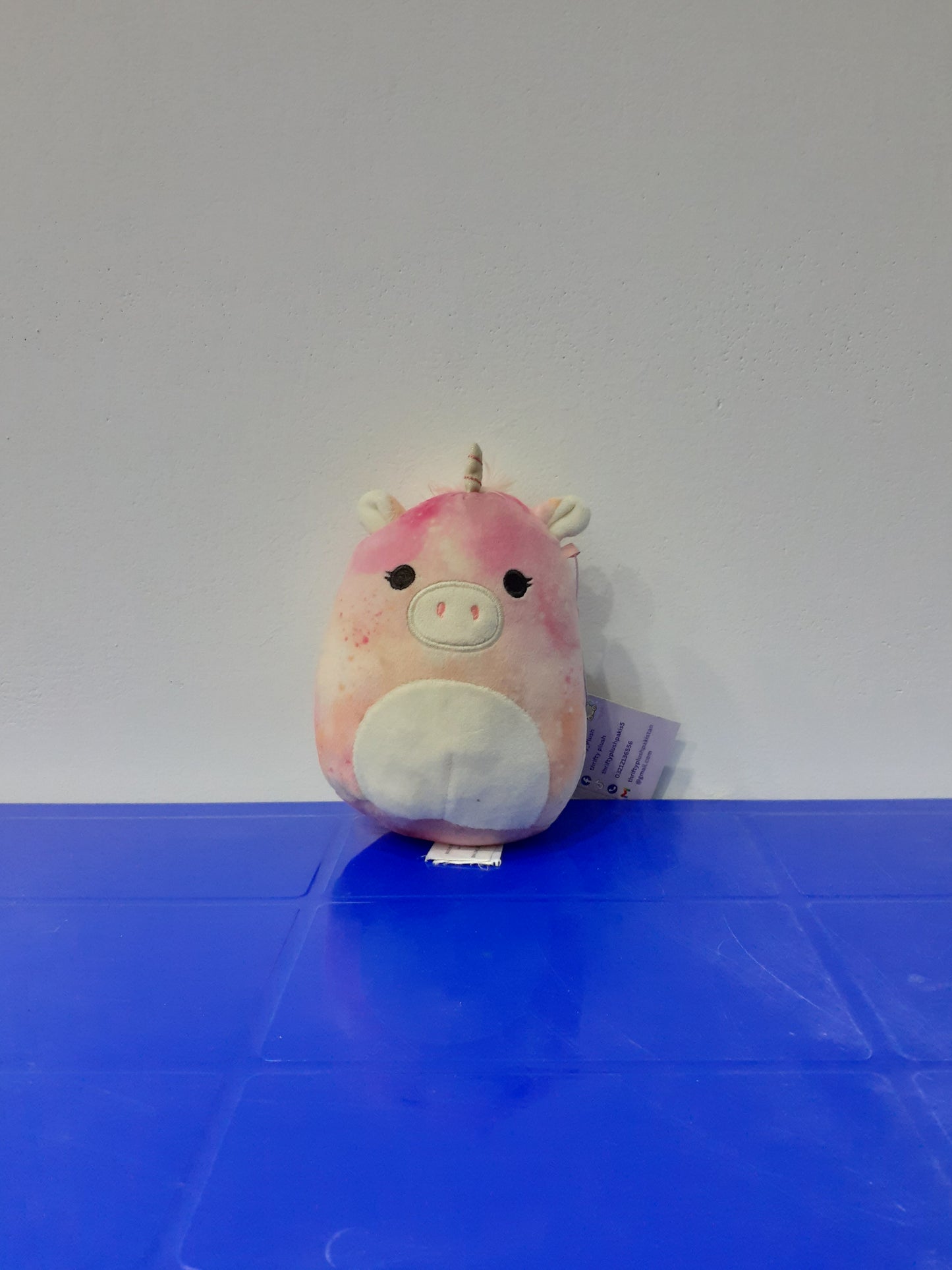 Squishmallows Plushie Fenella the Pink Tie-Dye Unicorn.