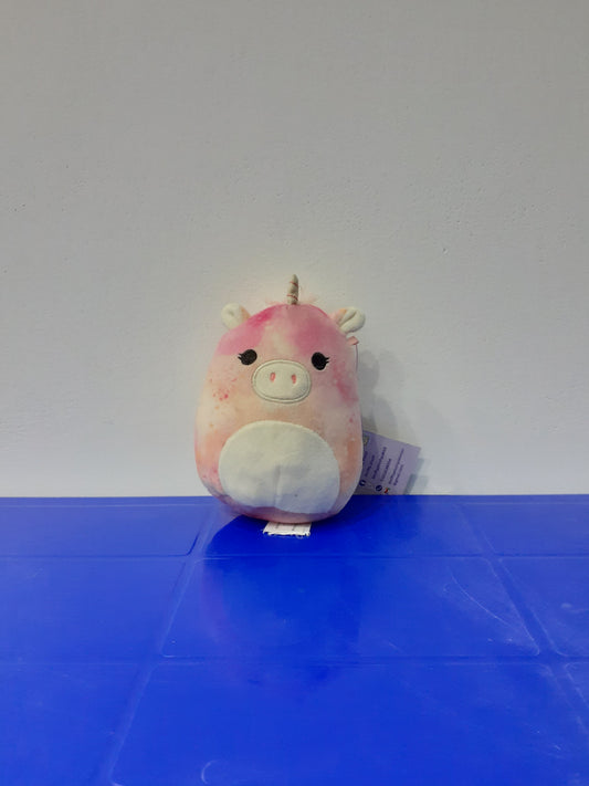 Squishmallows Plushie Fenella the Pink Tie-Dye Unicorn.