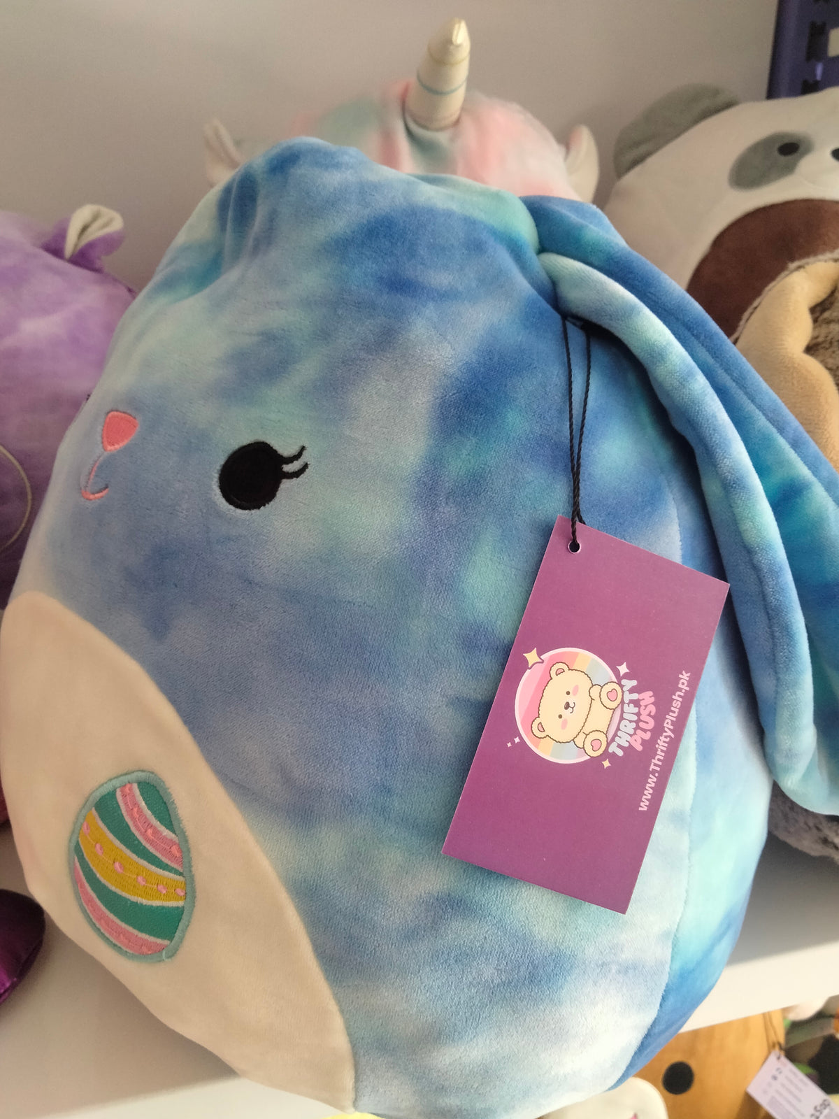 Bobby the Blue Tie-Dye Bunny Squishmallo