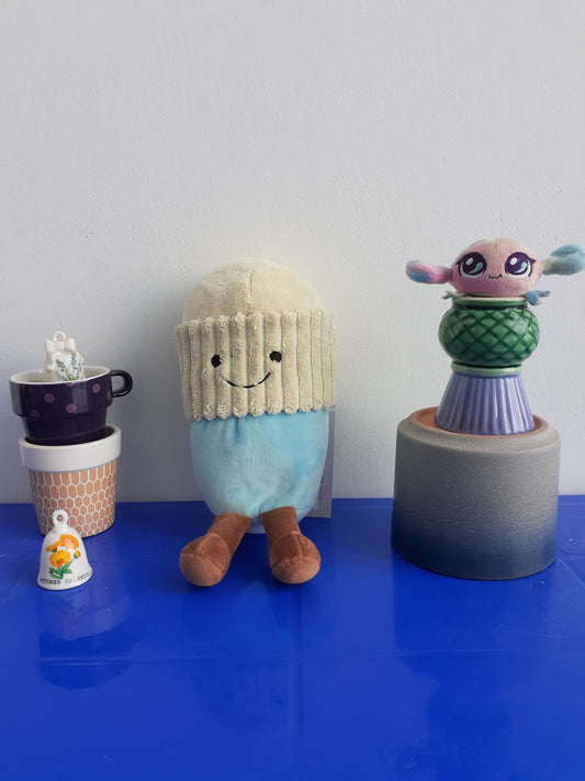 Jellycat Amuseables Coffee-To-Go Bag Charm, Plushie