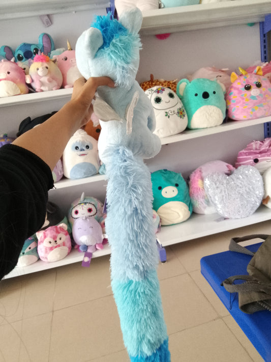 DolliBu Blue Unicorn Plush Toy.