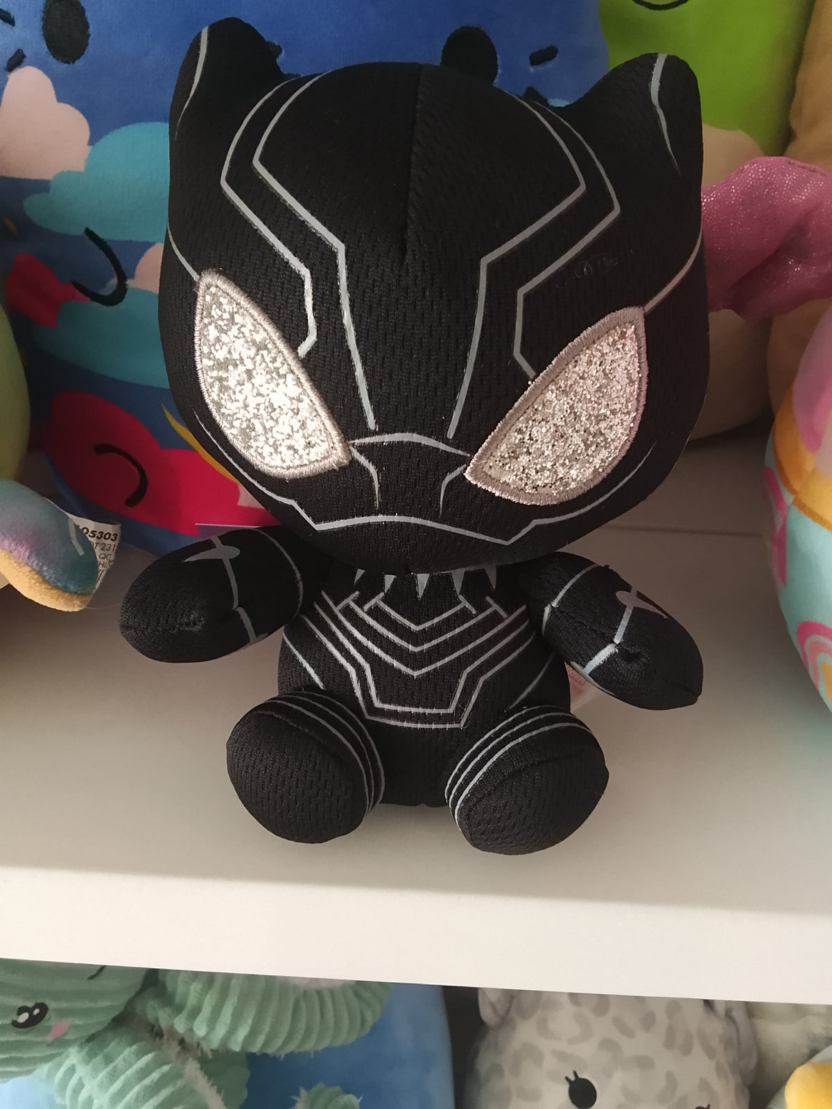 Ty Marvel Black Panther Beanie Baby plush stuffed animal.
