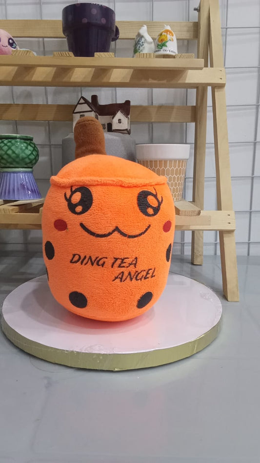 Plush Toy Designed To Look Like A Bubble Tea Cup,