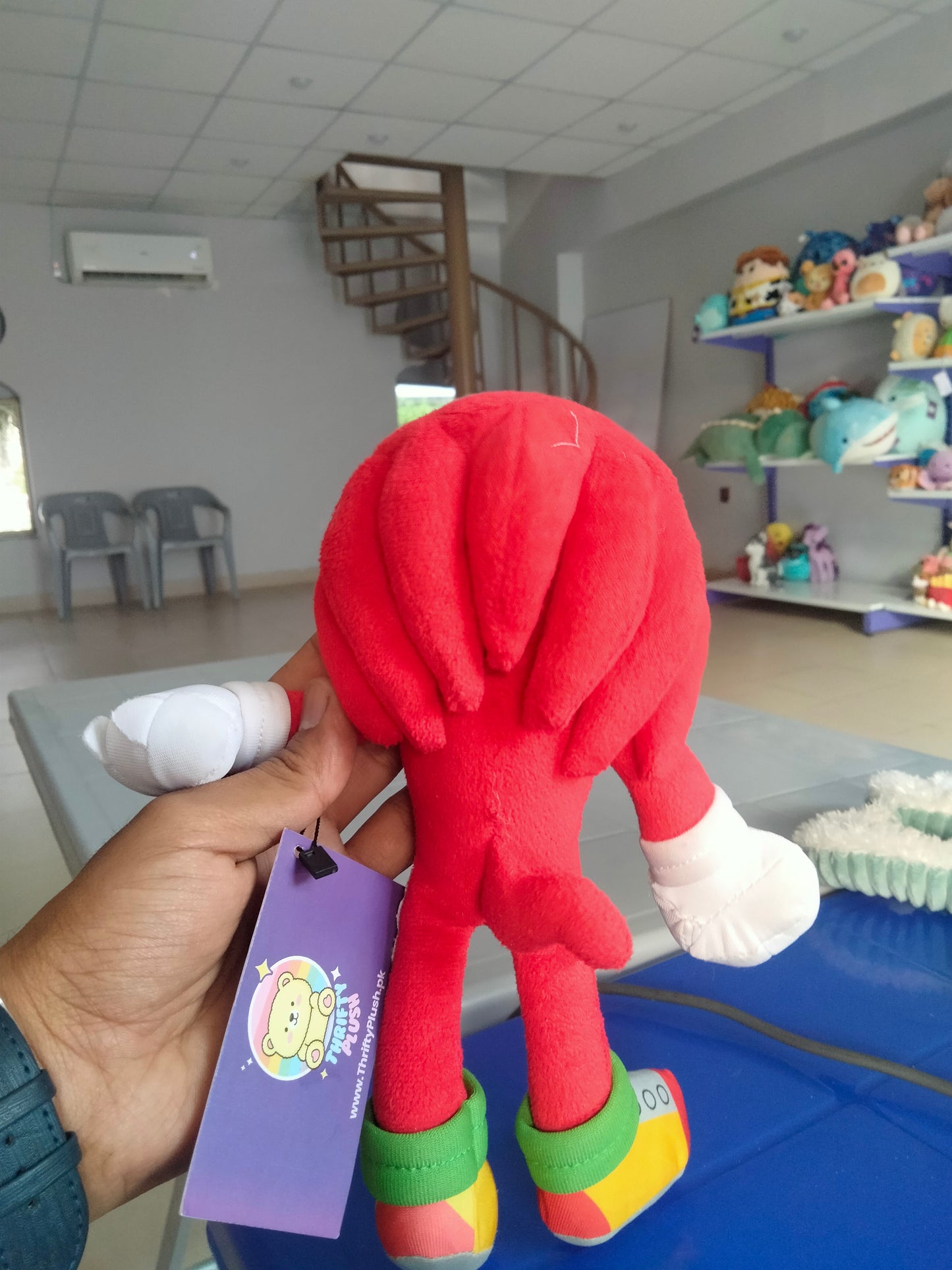 Knuckles the Echidna plush toy.