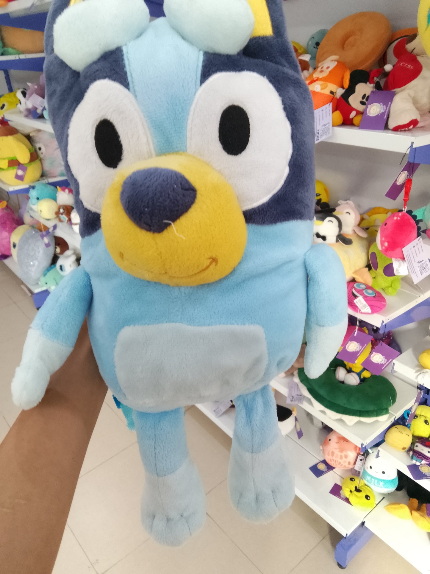 Bluey plush backpack.