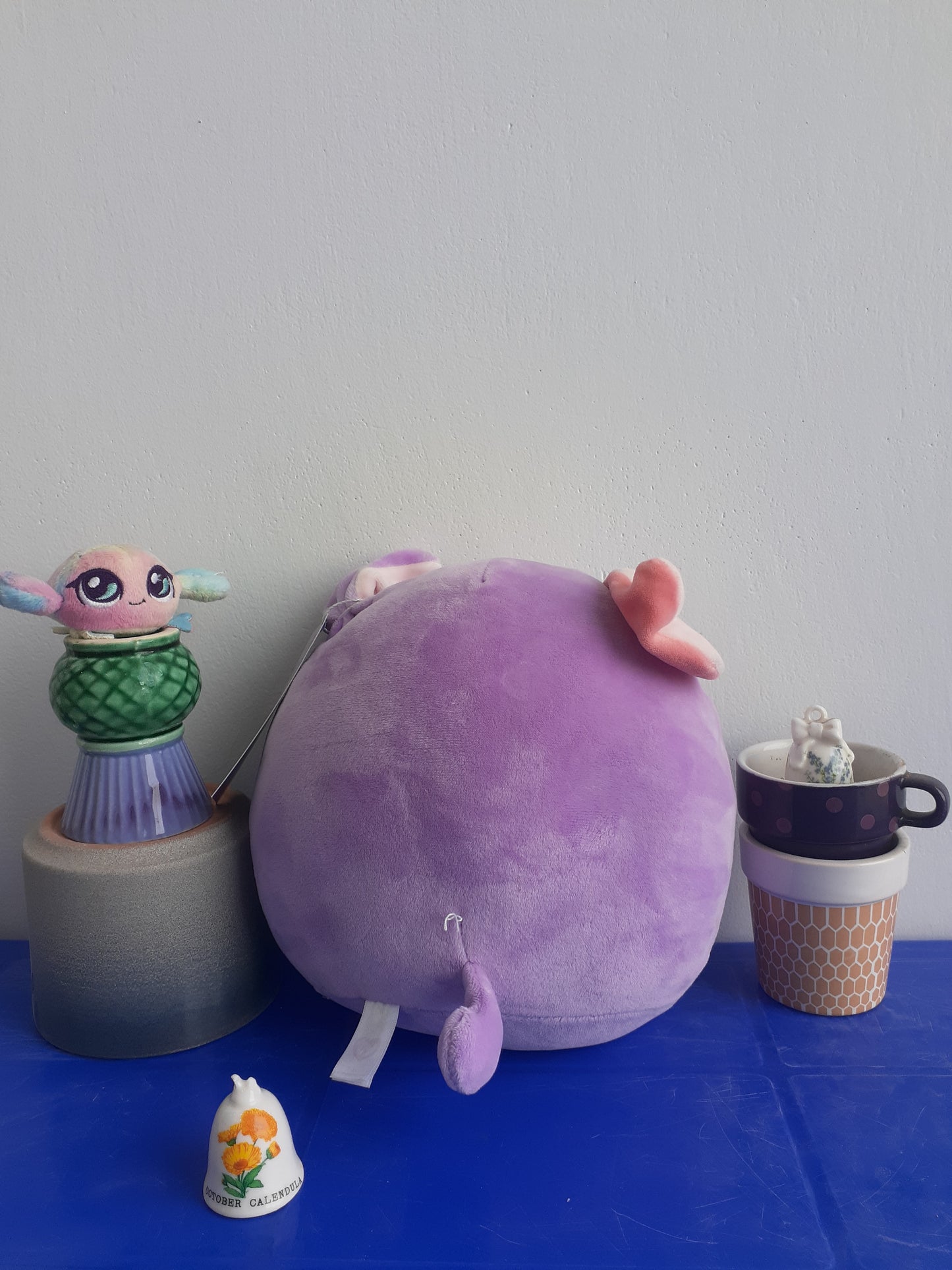 Ty Squish-A-Boo Bitsy Or Ty Fetch 10" Squish, Purple Dog Plushie