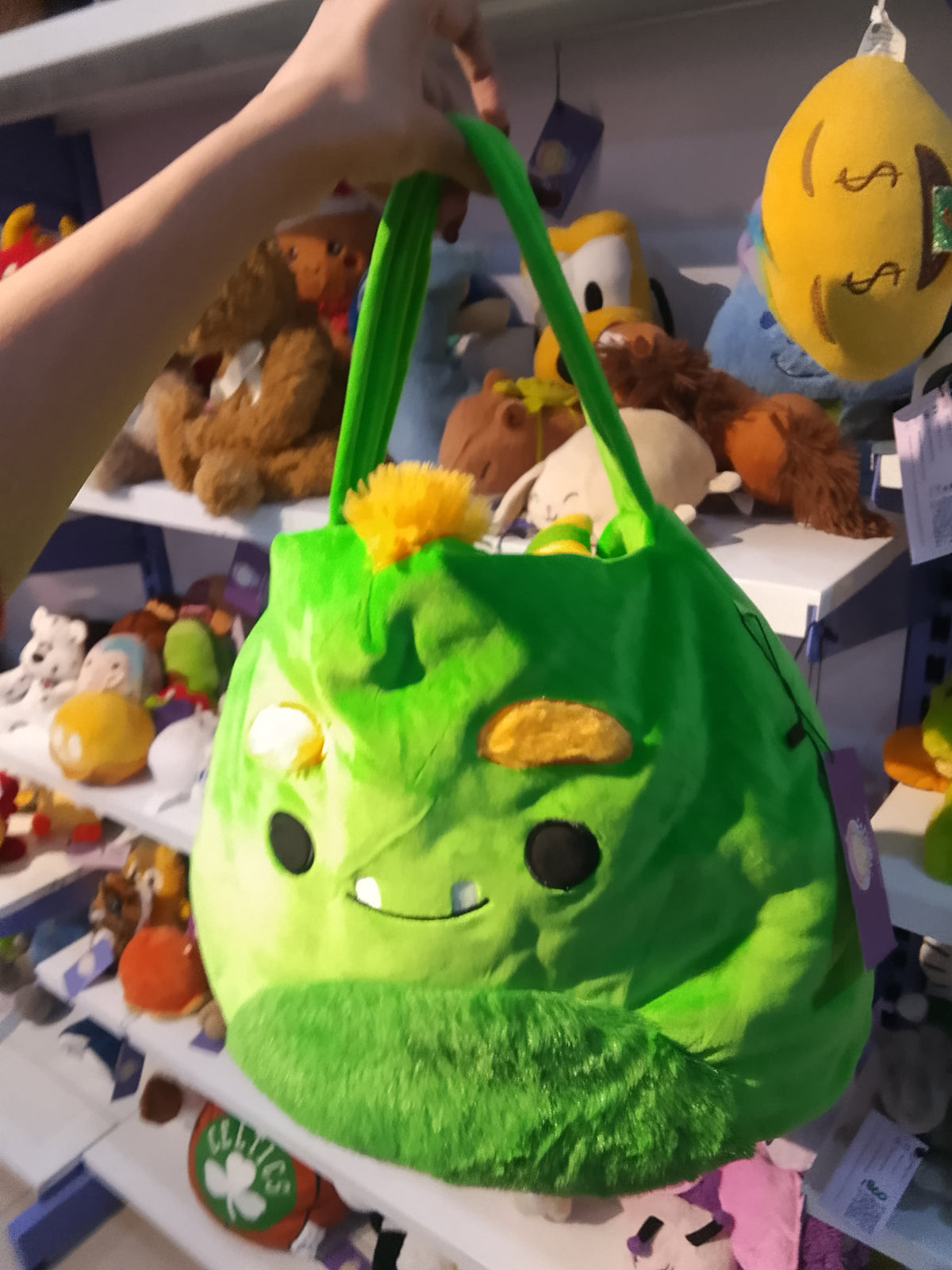 Squishmallows Callum the Monster Halloween Trick-or-Treat Candy Pail.