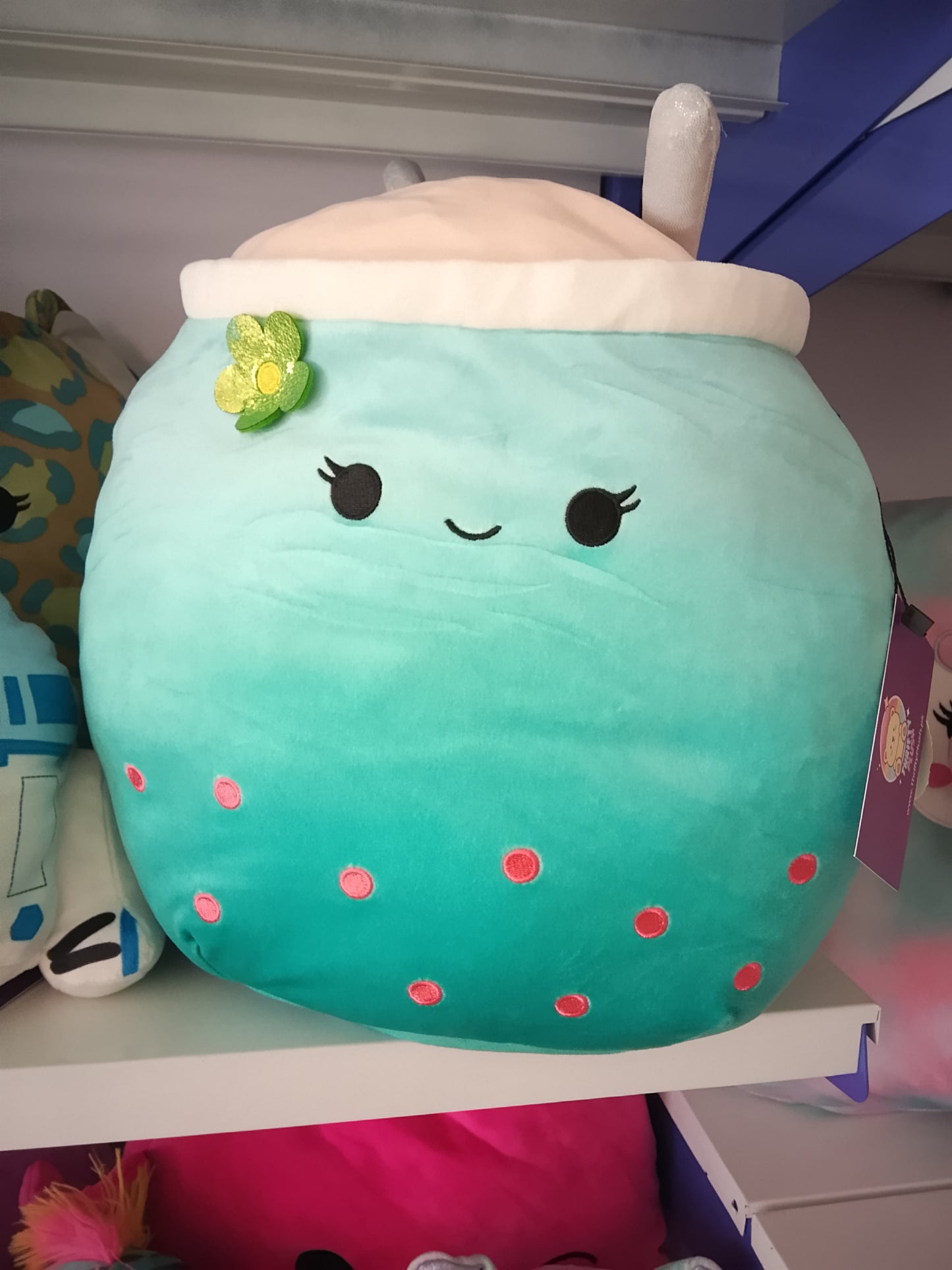 Squishmallows plush toy, specifically model Jakarria the Boba Tea