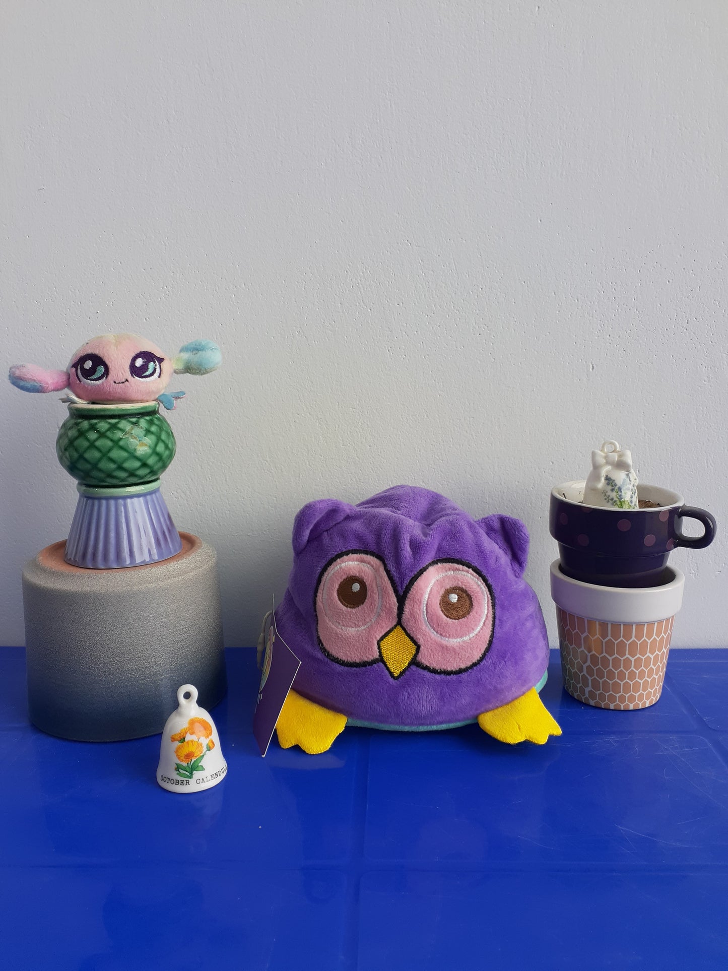 Halley Pelus Renkli Baykus Yastik 40 Cm, Purple Owl Plushies