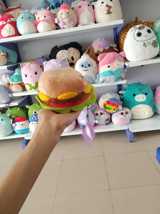 Hamburger themed soft Plush toy.