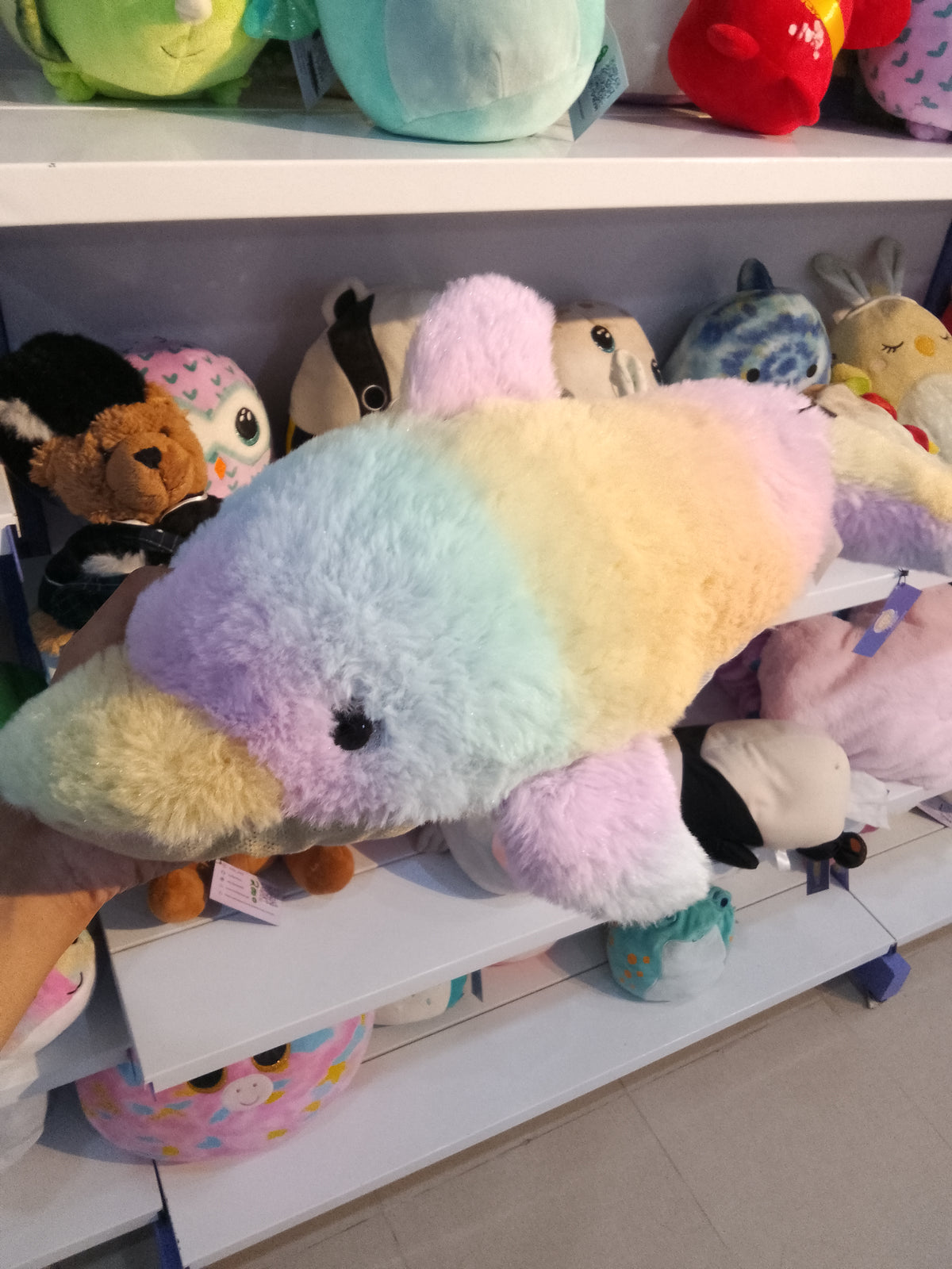 The Petting Zoo Ombrez Rainbow Dolphin Stuffed Animal