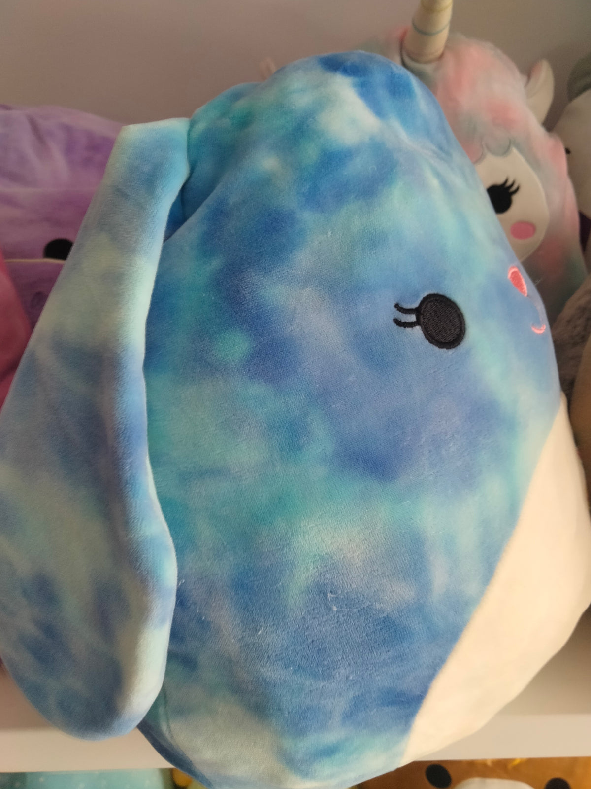 Bobby the Blue Tie-Dye Bunny Squishmallo