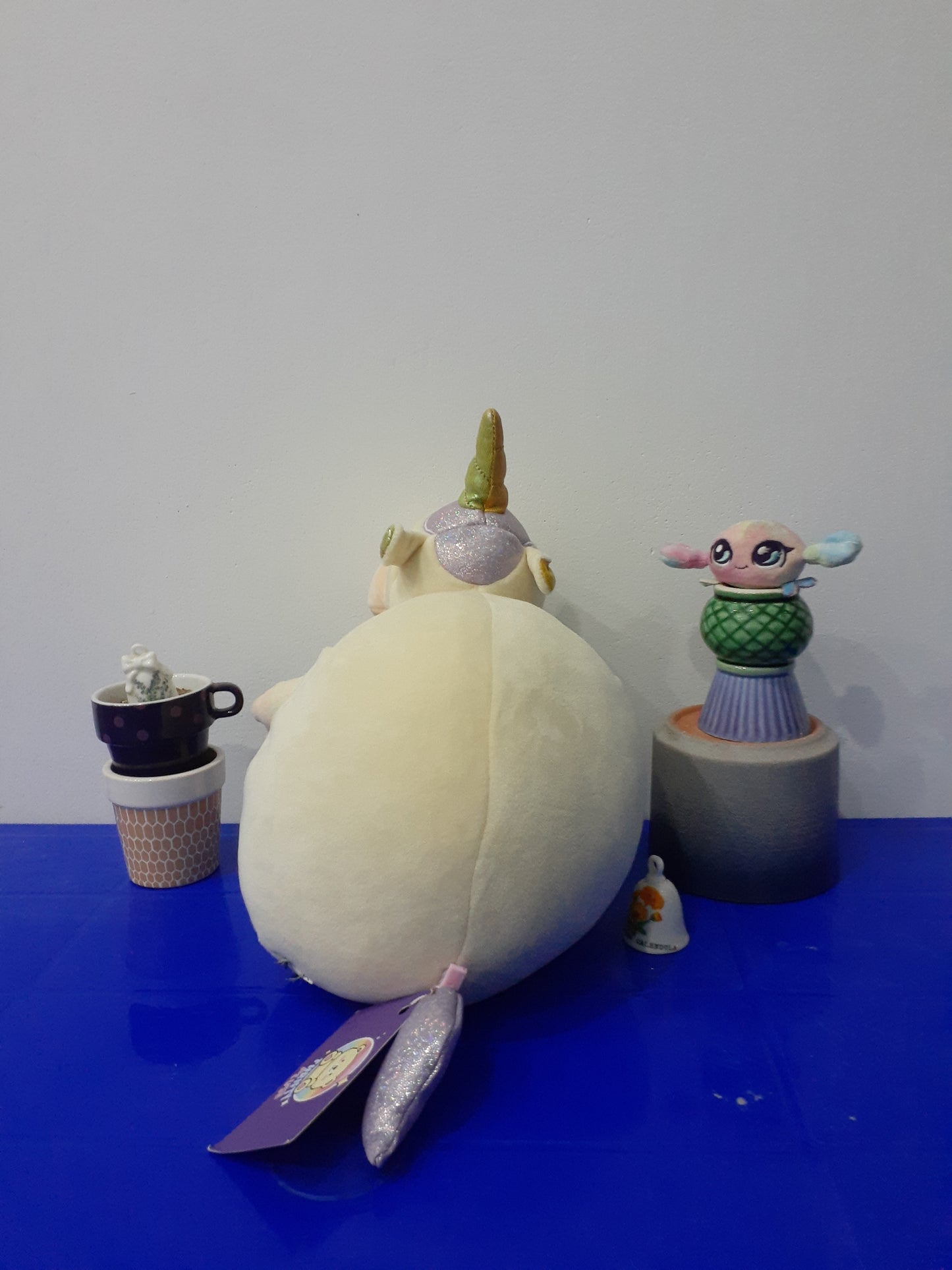 Miniso 9" Round White Unicorn Plushie