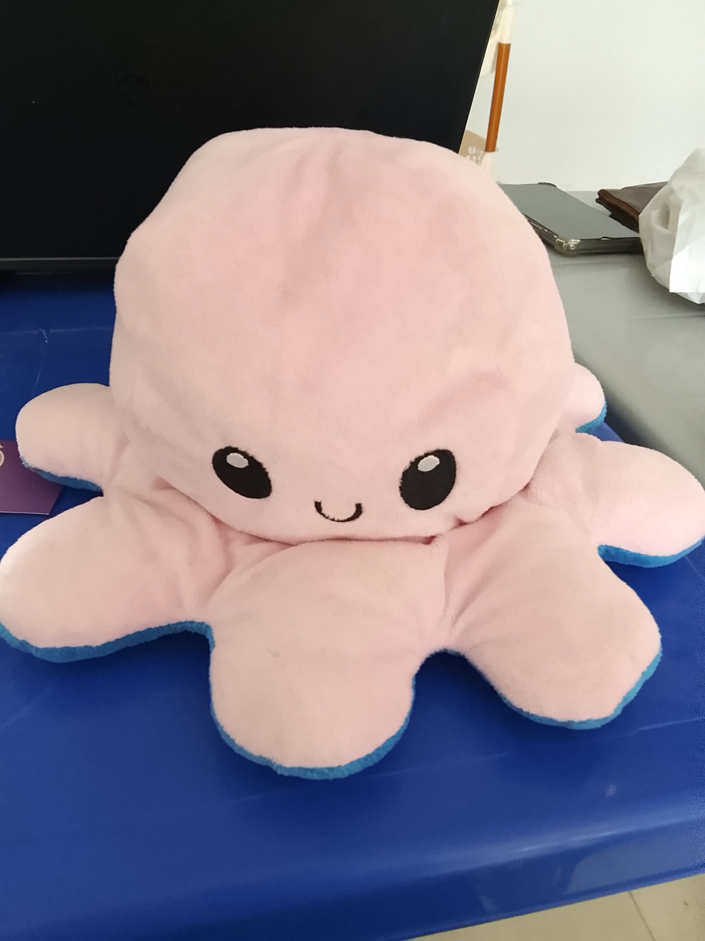 Reversible octopus plush toy.