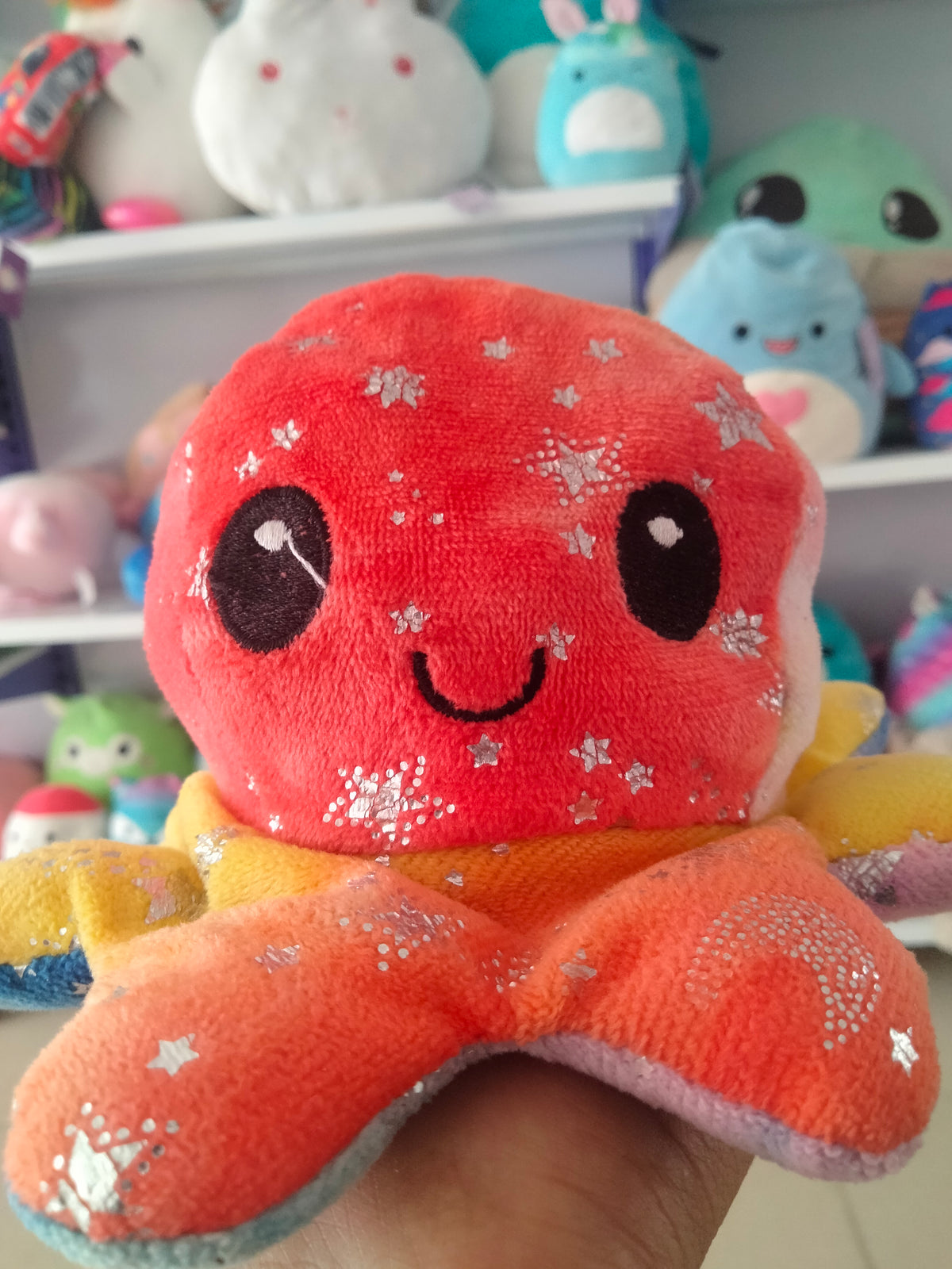 REVERSIBLE MOOD CHANGE  OCTOPUS PLUSH TOY,