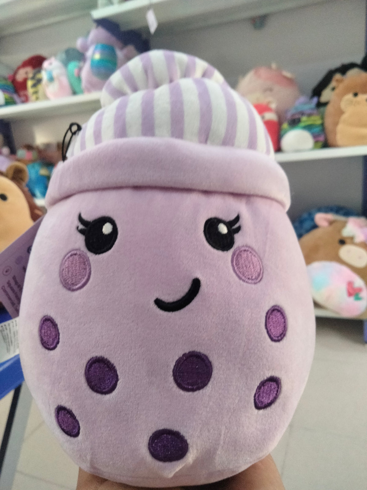 Squishmallows Poplina the Purple Boba Drink plush