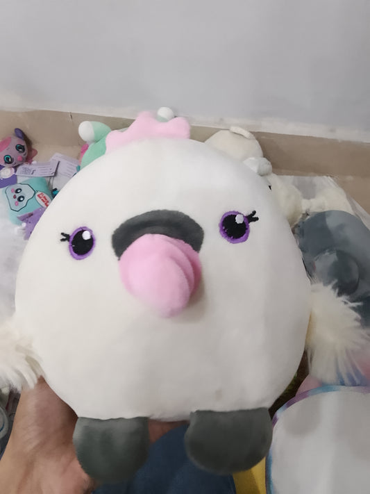 Zaneeta the Silkie Chicken plush toy.