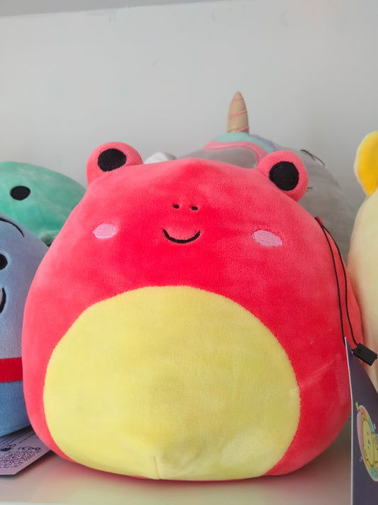 Squishmallows plush toy featuring the character Obu the Red Frog.