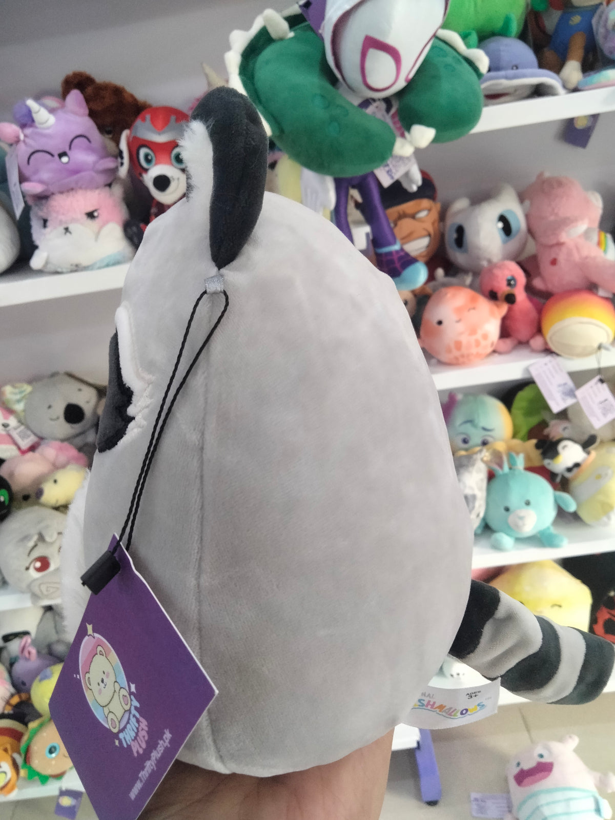 Raccoon plush toy.