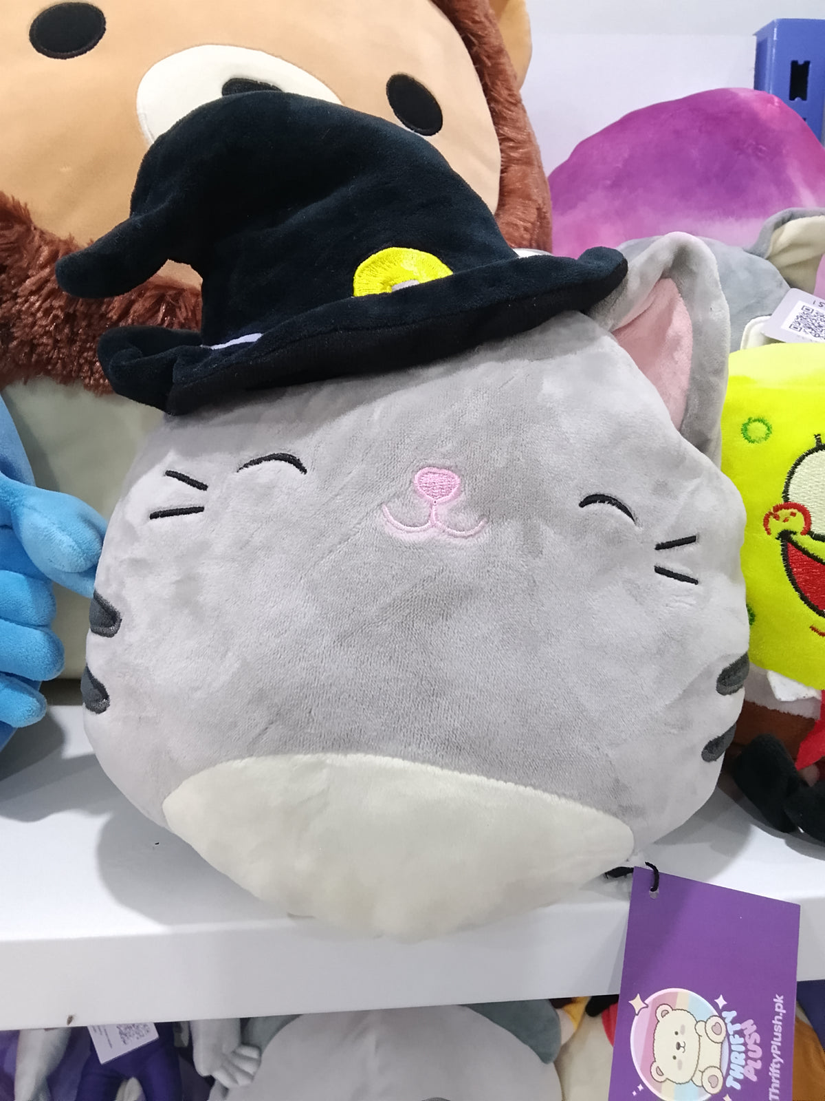 Halloween Squishmallows Flip-A-Mallow Tally the Cat plush toy.