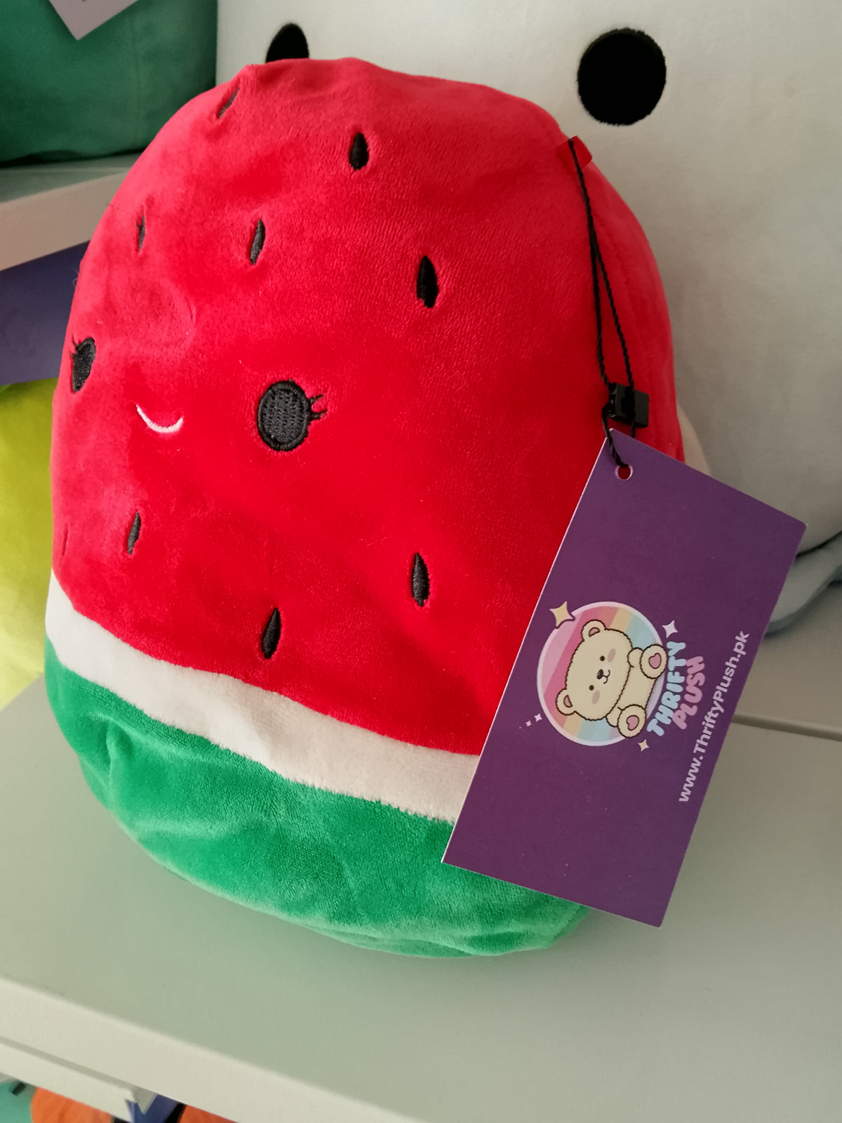 Kellytoy Squishmallows plush toy character Winsey the Watermelon.