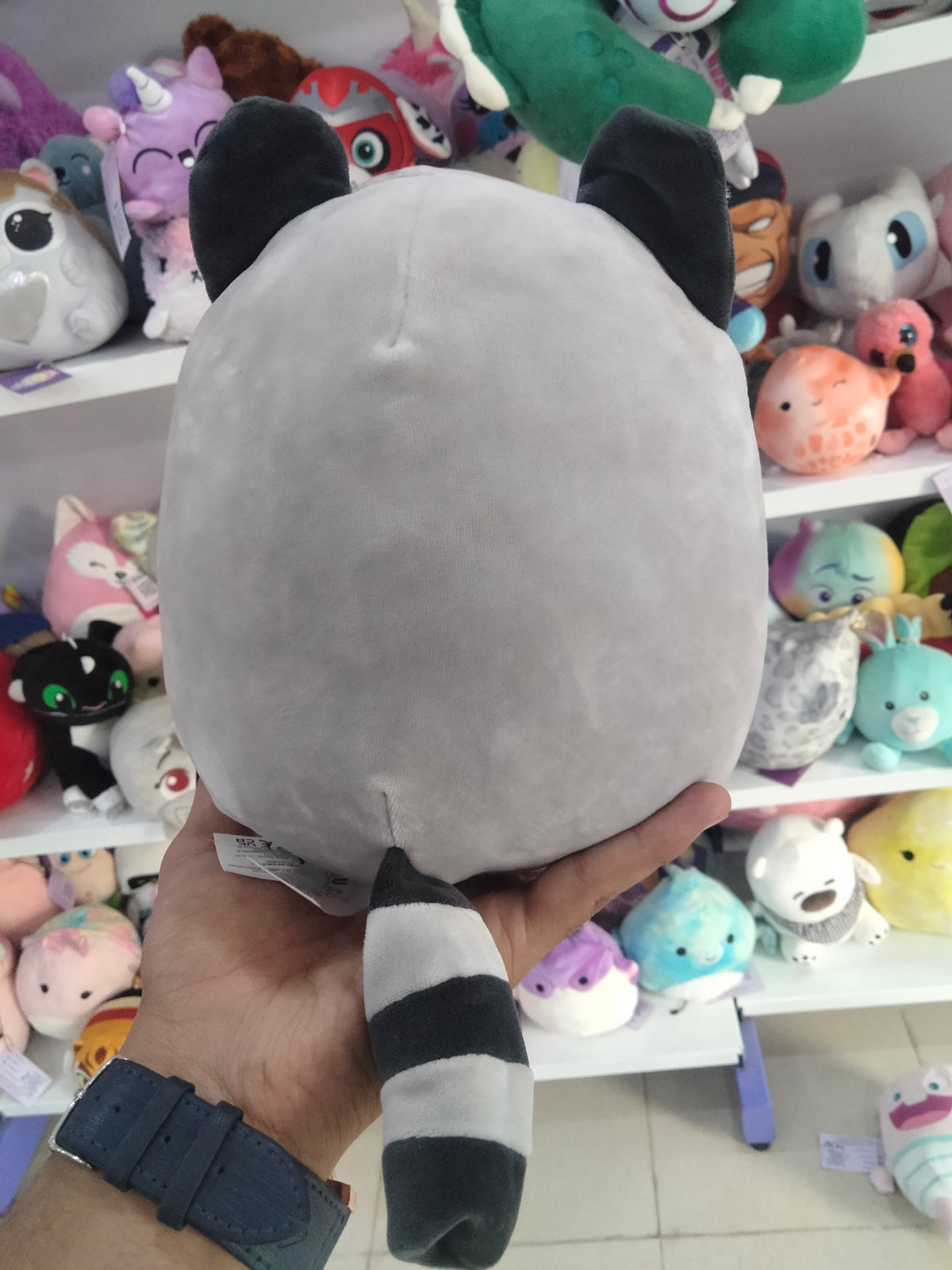 Raccoon plush toy.