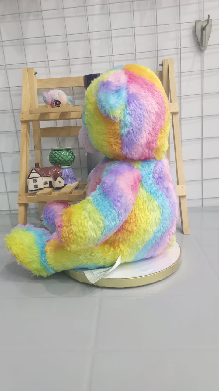 Build-A-Bear Rainbow Swirl Tie Dye Bear Plushie
