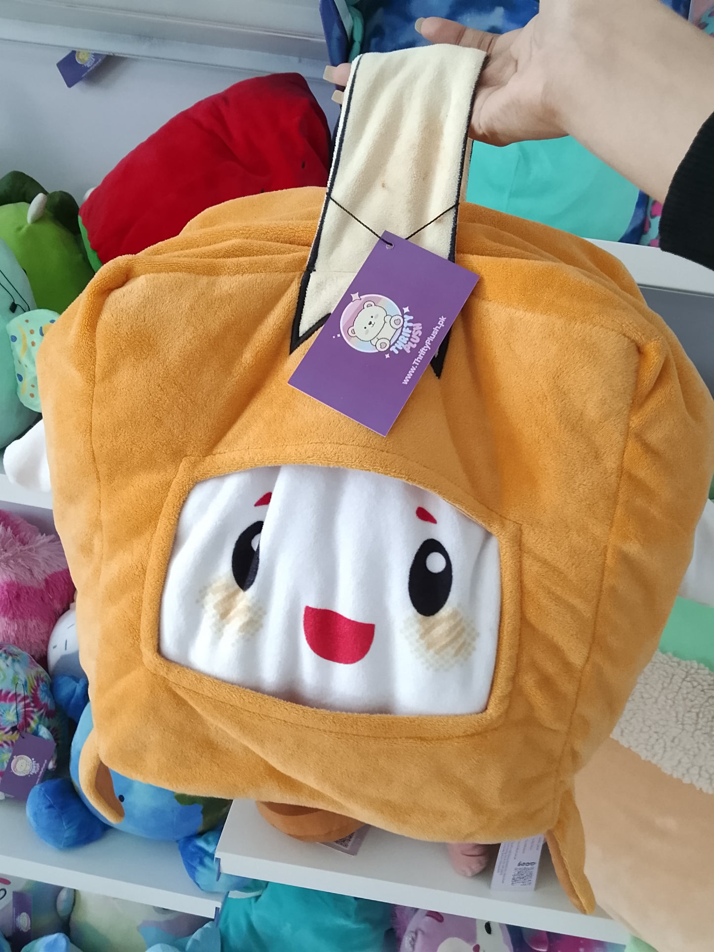 LankyBox Boxy plush toy.