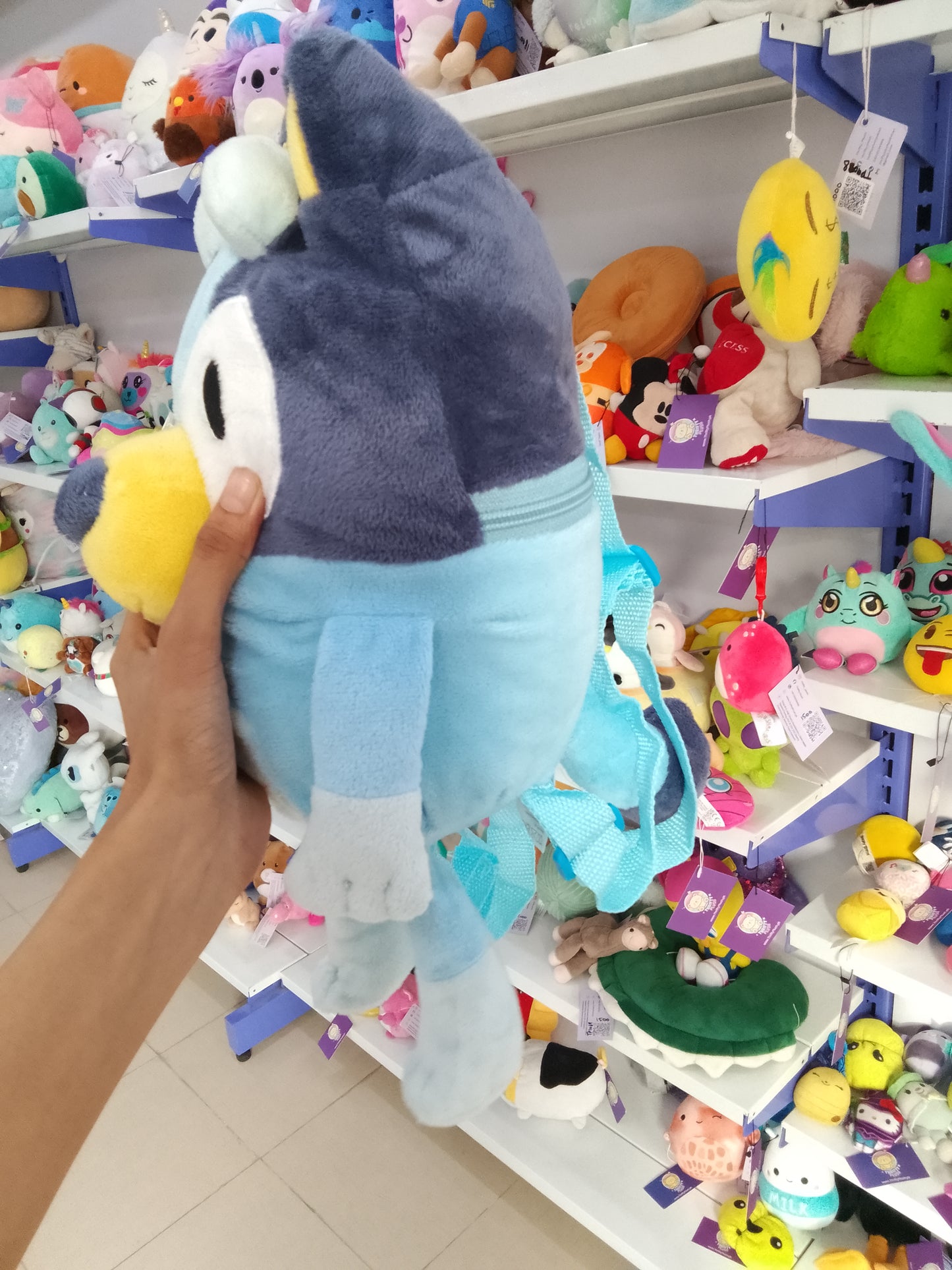 Bluey plush backpack.