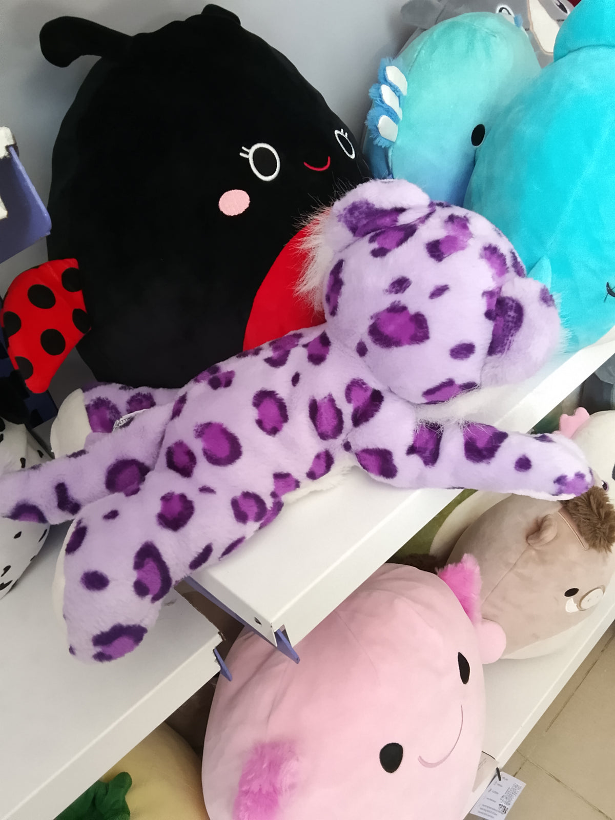 Mirada Cute Purple Glitter Eye Leopard Soft plush Toy