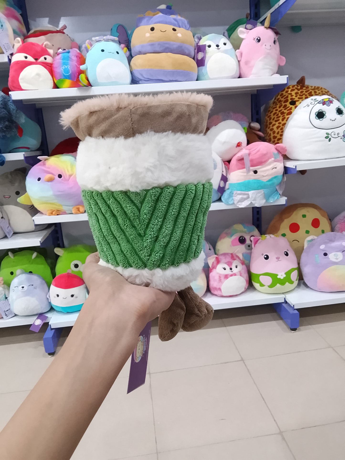 Luvsome Latte with Legs Plush Dog Toy.