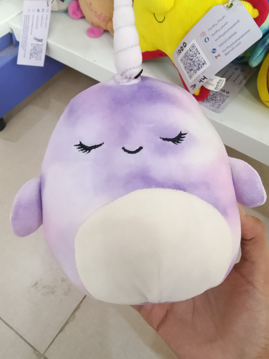 Squishmallows Nabila the Narwhal plush toy.