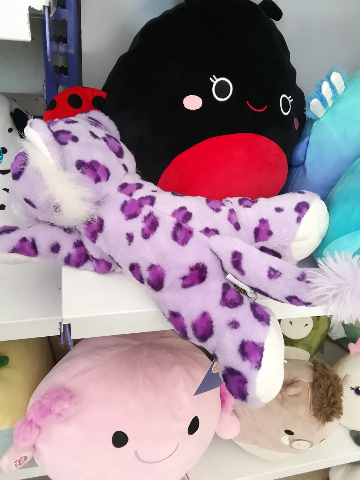 Mirada Cute Purple Glitter Eye Leopard Soft plush Toy